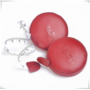 China 1.5m 60 Inches Personalised Sewing Tape Measure With Leather Cowhide Covered OEM supplier