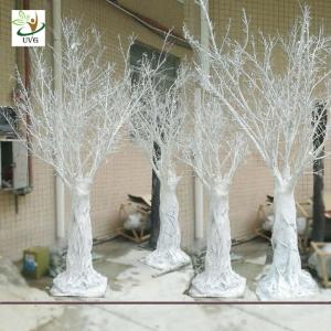 UVG DTR14 Dry Tree for Decoration with white winter trees indoor use 8ft high