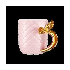 China Coffee Mug Gold Handle With Logo Rough Clay Coffee Mug White Ceramic Mug Tazas supplier