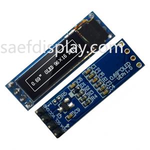China 0Módulo de pantalla OLED de 69 pulgadas - 96x16 I2C, SSD1306 IC, Blanco, Compatible con Arduino Mejor precio EE.UU. supplier