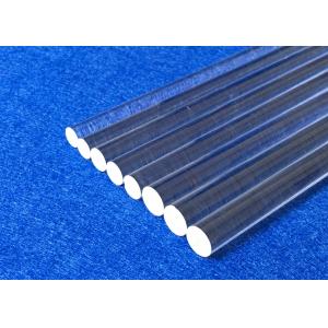 Clear Fused Quartz Glass Rod , Custom Made High Purity Silica Rod