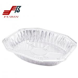 China 6500ml Oval Foil Trays 8011 Aluminum Roaster Pan Recyclable supplier