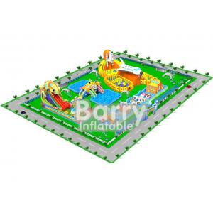 0.55mm PVC Material Giant inflatable water park projects , amusement park design