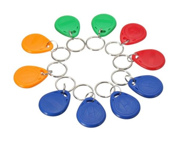 Material del ABS de NFC Keyfobs 13.56MHZ de  RFID con el logotipo modificado para requisitos particulares