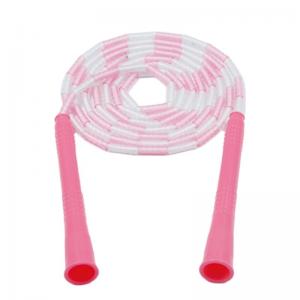 Eco Friendly Pink Soft Beaded Adjustable Jump Rope 110g OEM