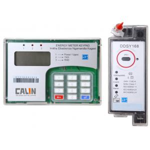 Transparent Din Rail Mounted Kwh Meter 800g Single Phase Electric Meter