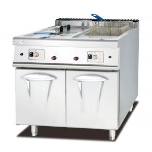 China Commercial Gas Deep Fryer With Cabinet Western Kitchen Equipment Chips Fryer supplier