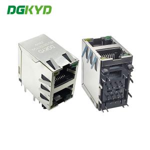China KRJ-5921S21YGNL 2X1 Port Modular RJ45 Network Connectors With LED supplier