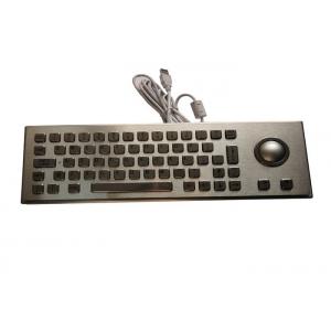 Outdoor Explosion Proof All In One Keyboard , Silver Wired Keyboard With Trackball For Mine