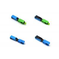 China Green Fiber Optic Fast Connector 52mm Fiber Optic SC Connector For 2 X 3mm Drop Cables on sale