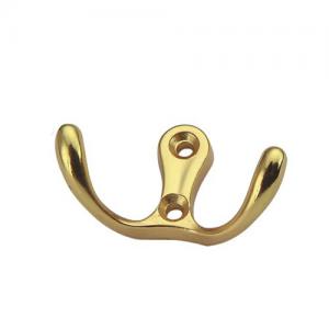 China popular plated double  wall mounted clothes hanger rack hook coat hook supplier