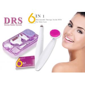 China 6 In 1 Micro Derma Roller DRS With Silicone Facial Cleaning Brush Massager Microneedle wholesale