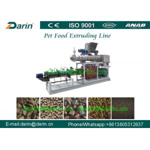 China Twin Screw Pet Food Extruder , 2 - 5 Ton Dog Food Processing Equipment supplier
