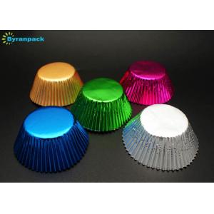 China Colorful Muffin Foil Baking Cups / Personalized Aluminum Foil Cupcake Liners supplier