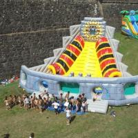 China Voodoo Pyramid Large Inflatable Slides , 7m Height Kids Outdoor Slides on sale