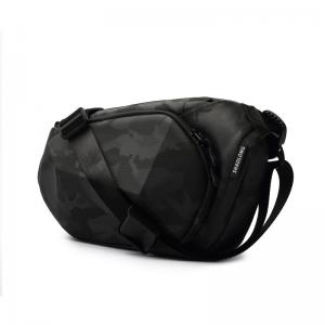 China Waterproof Chest Fashion Fanny Pack Black Anti Theft Crossbody Bag Oxford Sling Bags supplier