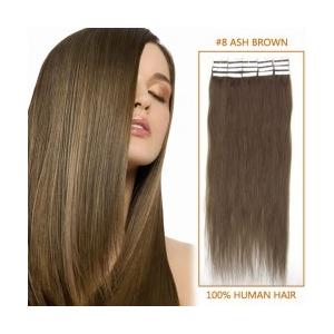 Remy Softy Hair Silky Straight Dark Brown 4# Tape Human Hair Extension