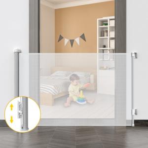 Extra Wide Safety Retractable Baby Gate Adjustable Mesh oDM