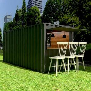China Galvanized Steel Prefab Container House 20ft Portable Shipping Container Coffee Shop supplier