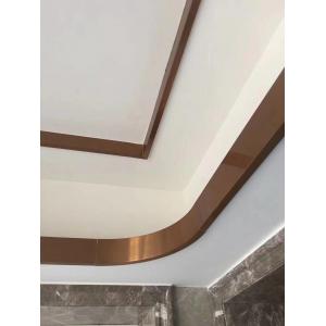 China rose gold mirror stainless steel C channel for ceiling metal profile and wall tile trim supplier