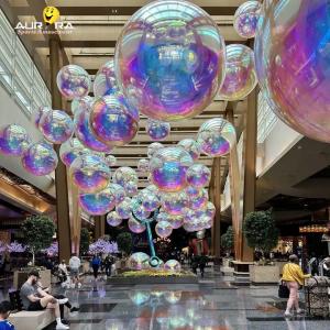 PVC Colored Decorative Inflatable Mirror Spheres Customized Large Mirror Ball
