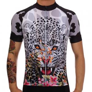 Leopard Design Polyester Dryfit Suit Cycling Jersey T-Shirt Bike Cycling Accessories