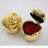 Amazon Wholesale Gold Plated Color Metal Ring Box Stabilized Roses in Box