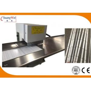 China Pizza Wheel Motorized V-Cut LED PCB Depanel Machine With Two Round Blades supplier