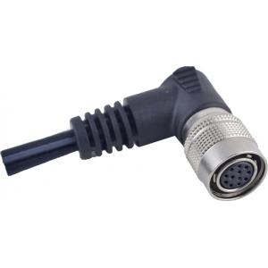 Black Color Machine Vision Hirose Cable , 12 Pin Security Camera Power Cable