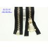 China Bright 22 Inch Dual Separating Parka Zipper , Light Gold Teeth Reversible Separating Zipper wholesale