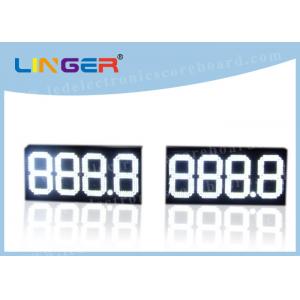 888.8 Digital Gas Price Signs , Electronic Oil Price Billboard White Color