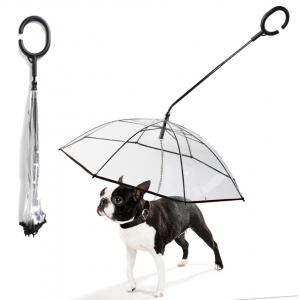 Ready To Ship: dog leashes umbrella Anti-Drop Reverse open Inverted Umbrella for Pets leash C shape handle umbrella