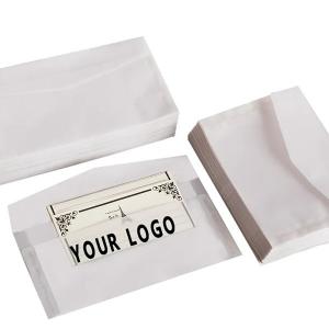 Biodegradable Self Adhesive Seal Waxed Paper Envelopes With Custom Logo