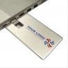 China Swivel Chip USB Business Card Memory Laser Logo, Silver 2.0 USB Flash Drives Name Card wholesale