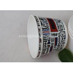China Offset Printing Disposable Ice Cream Cups , Ice Cream Paper Bowls Single Wall supplier