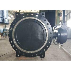 DN1000 Flange Connection Double Offset Butterfly Valve , Cast Iron Metal Seated Butterfly Valves