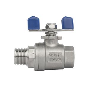 Water Industrial Usage Thread Connection Full Bore Ball Valve with Butterfly Handle