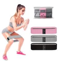 China 8CM Width Fitness Rubber Expander Elastic Polyester 3 In 1 Resistance Exercise Band Set For Home Workout on sale