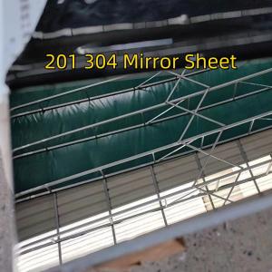 One Side Mirror Glossy With Protective Paper & Other Side  Matt 304 Stainless Steel Sheets 4 feet X 8 feet