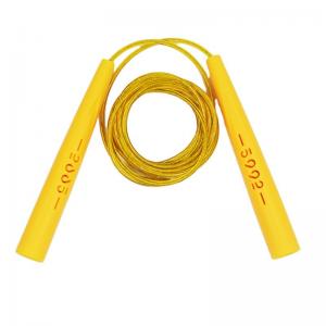 PVC Stainless Steel Wire Adjustable Jump Rope PP Handles Heavy Beaded Jump Rope