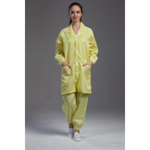 China Class 100 Clean Room Garments With Lapel Gown Wear Resistant Size Customized supplier