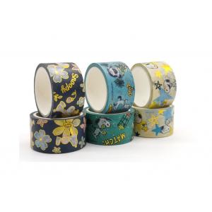 China Multi - Color Home Decoration 145um Printed Gold foil Washi Paper Tape supplier