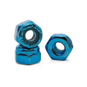 China M1-M16 Noix de verrouillage en nylon hexagonale en bleu cobalt PVD pour système de mesure impérial wholesale