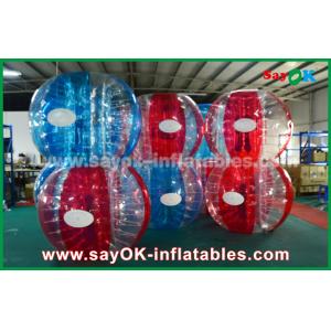 China Football Inflatable Games Heat Sealed Blue And Red 0.7mm TPU Inflatable Bubble Ball For Playing supplier