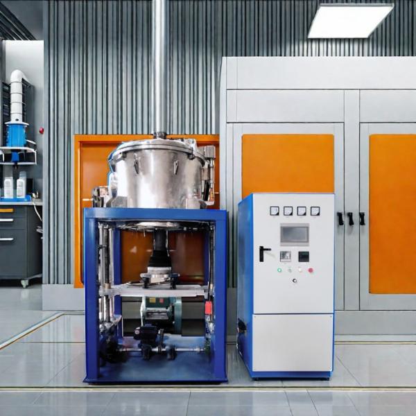 Horno de grafitización por inducción en vacío vertical con materiales de descarga inferior