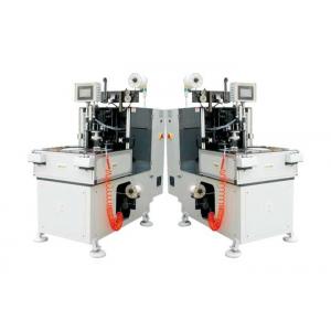 Double Heads Stator Lacing Machine With Turntable For Electrical Fan Motor Making