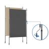 China Powder Coated 200x270cm Vertical Awning Water Resistant Grey Fabric for Balcony Garden wholesale