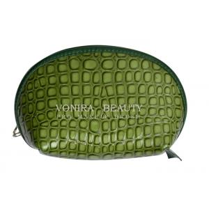 Crocodile Leather Makeup Pouch Shell Cosmetic Purses Handbag