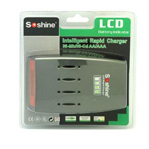 China Заряжатель Soshine C3 LCD быстрый для 4pcs NiMh/батарей NiCd AA AAA supplier