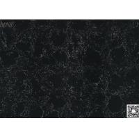 China Artificial Marble Black Quartz Stone Man Made Black Marble Stone 6.5 Mohz Wall Tile on sale